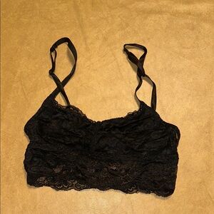 Black Lace Scalloped Edge Bra